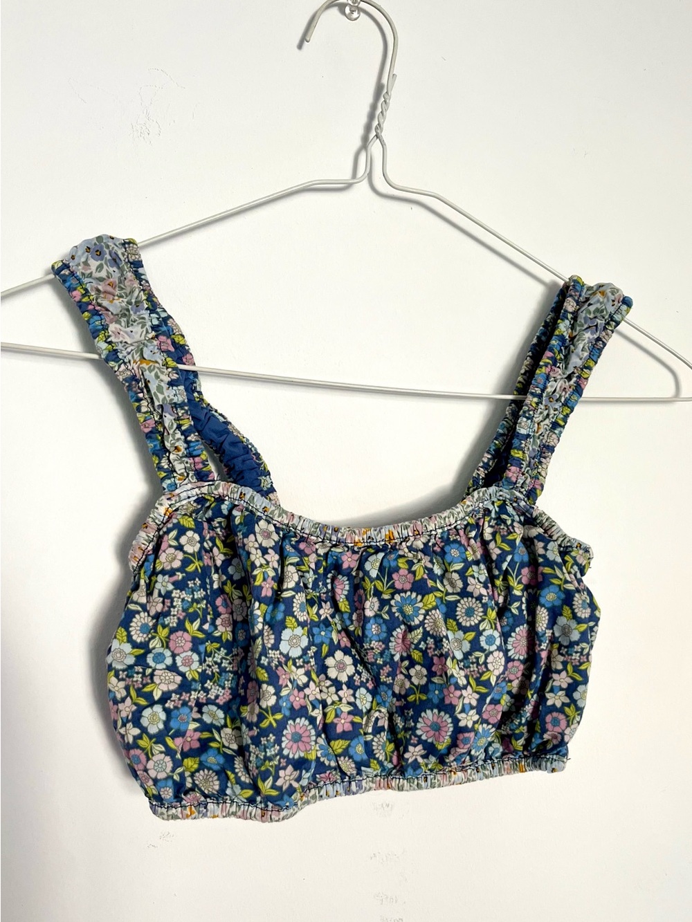 American Eagle Ditsy Floral Smocked Crop Top